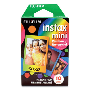 Fujifilm Instax Mini Rainbow Instant Film, 800 Asa, Color, 10 Sheets freeshipping - TVN Wholesale